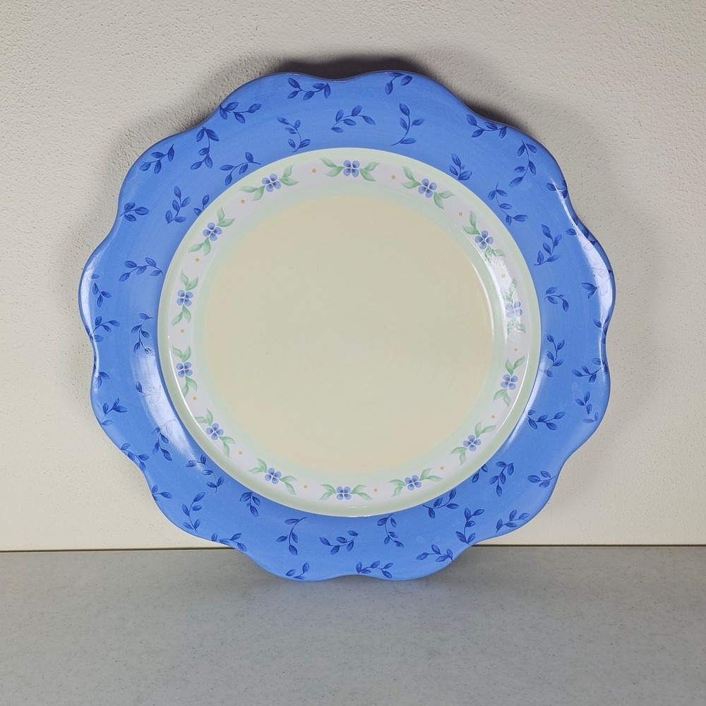 14" Pfaltzgraff Summer Breeze Ruffled Round Platter Cake Plate